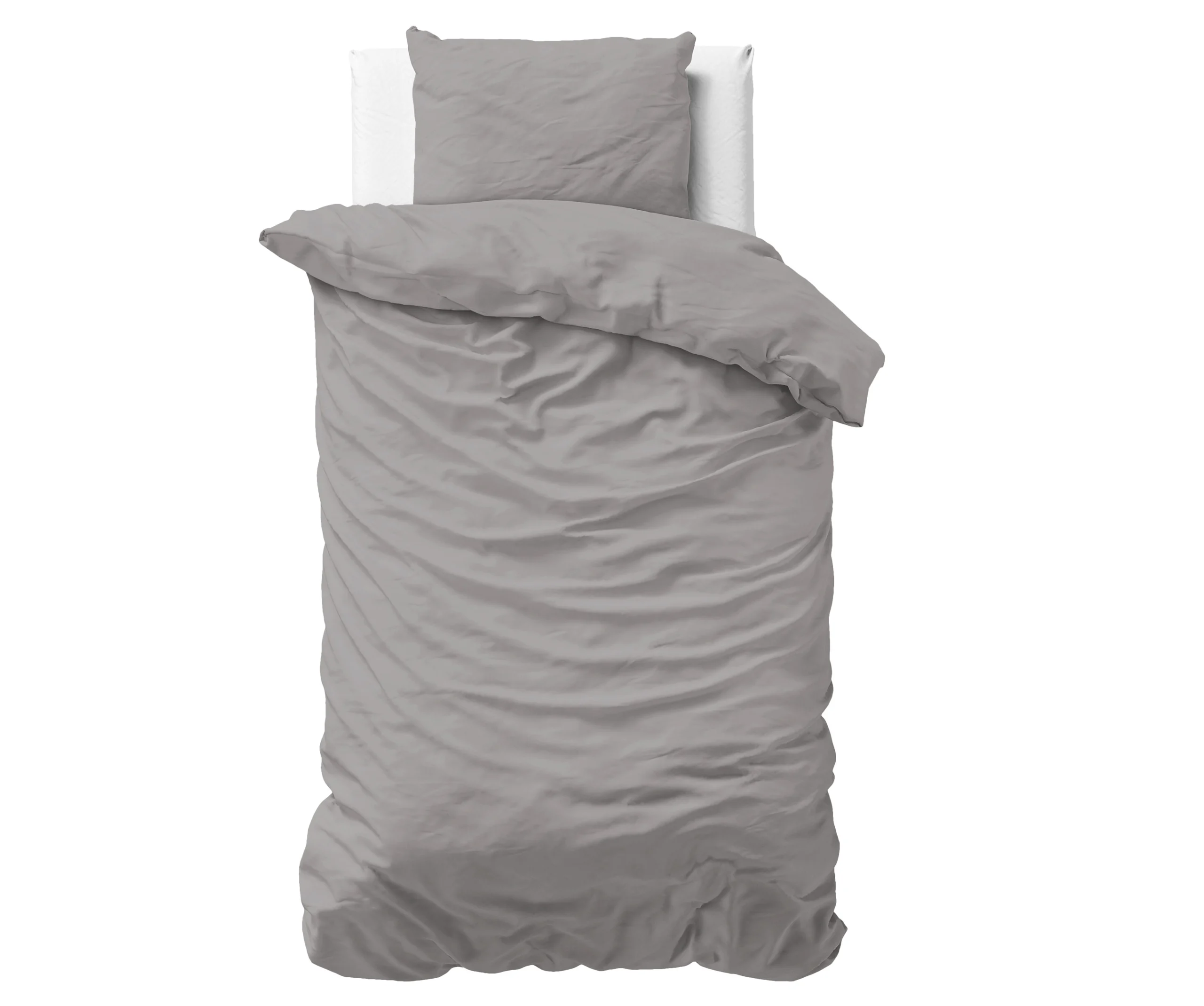 Primaviera Deluxe Uni Satijn Dekbedovertrek Grijs 140 x 200/220
