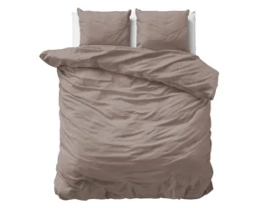 Primaviera Deluxe Uni Satijn Dekbedovertrek Taupe 200 x 200/220