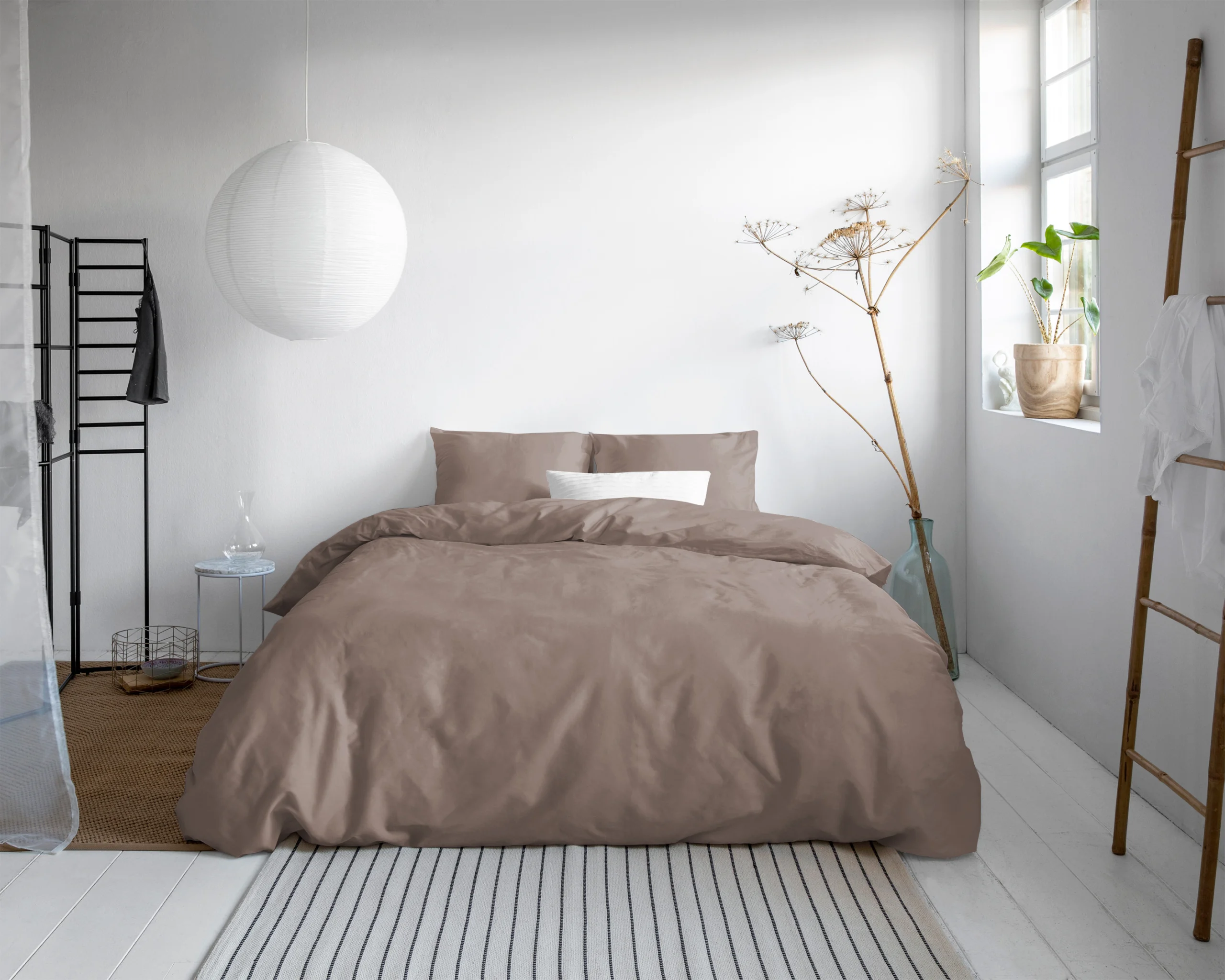 Uni Satijn Dekbedovertrek Taupe 240 x 200/220 Primaviera Deluxe