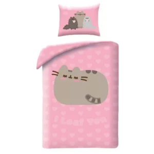 Pusheen dekbedovertrek loaf 140 x 200 cm polyester - Roze - 140 x 200 cm - Polyester