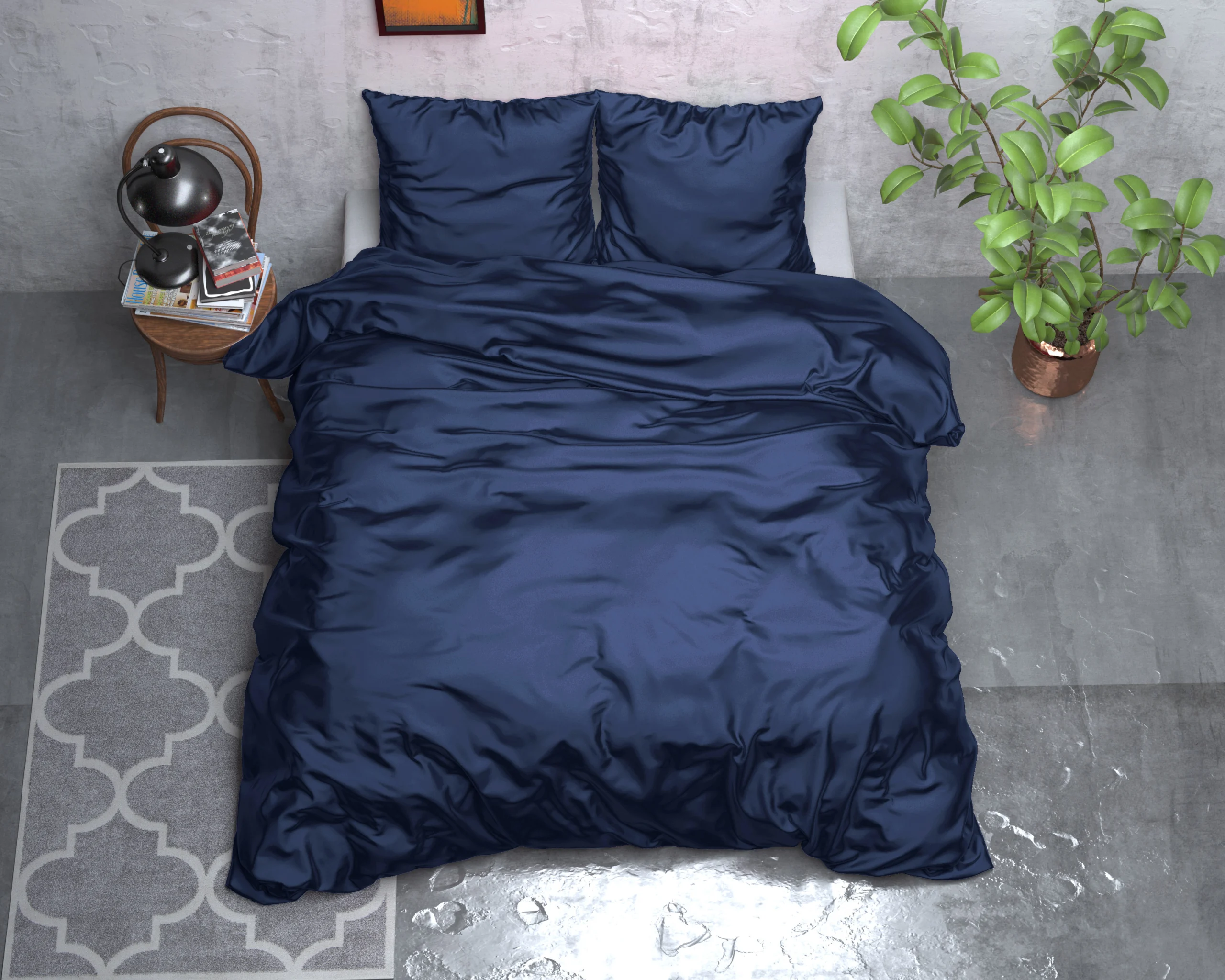 Beauty Skin Care Dekbedovertrek Navy 200 x 200/220 Sleeptime