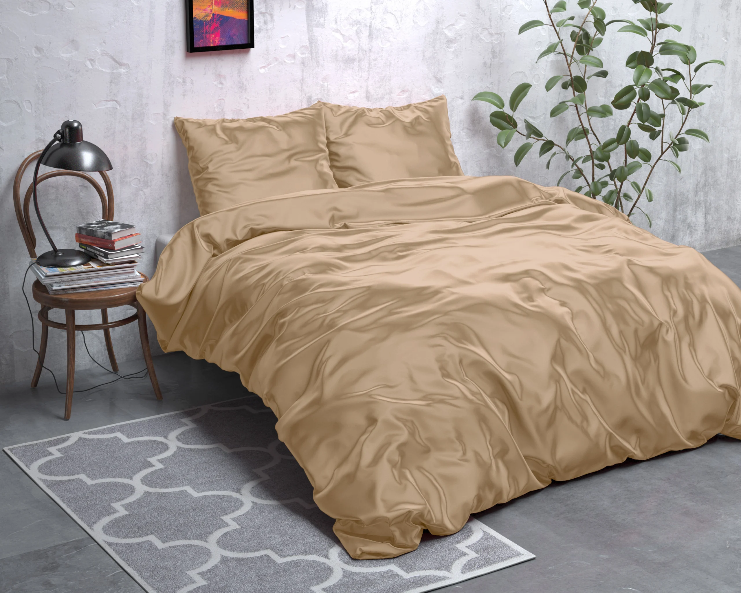 Sleeptime Beauty Skin Care Dekbedovertrek Taupe 140 x 200/220 cm
