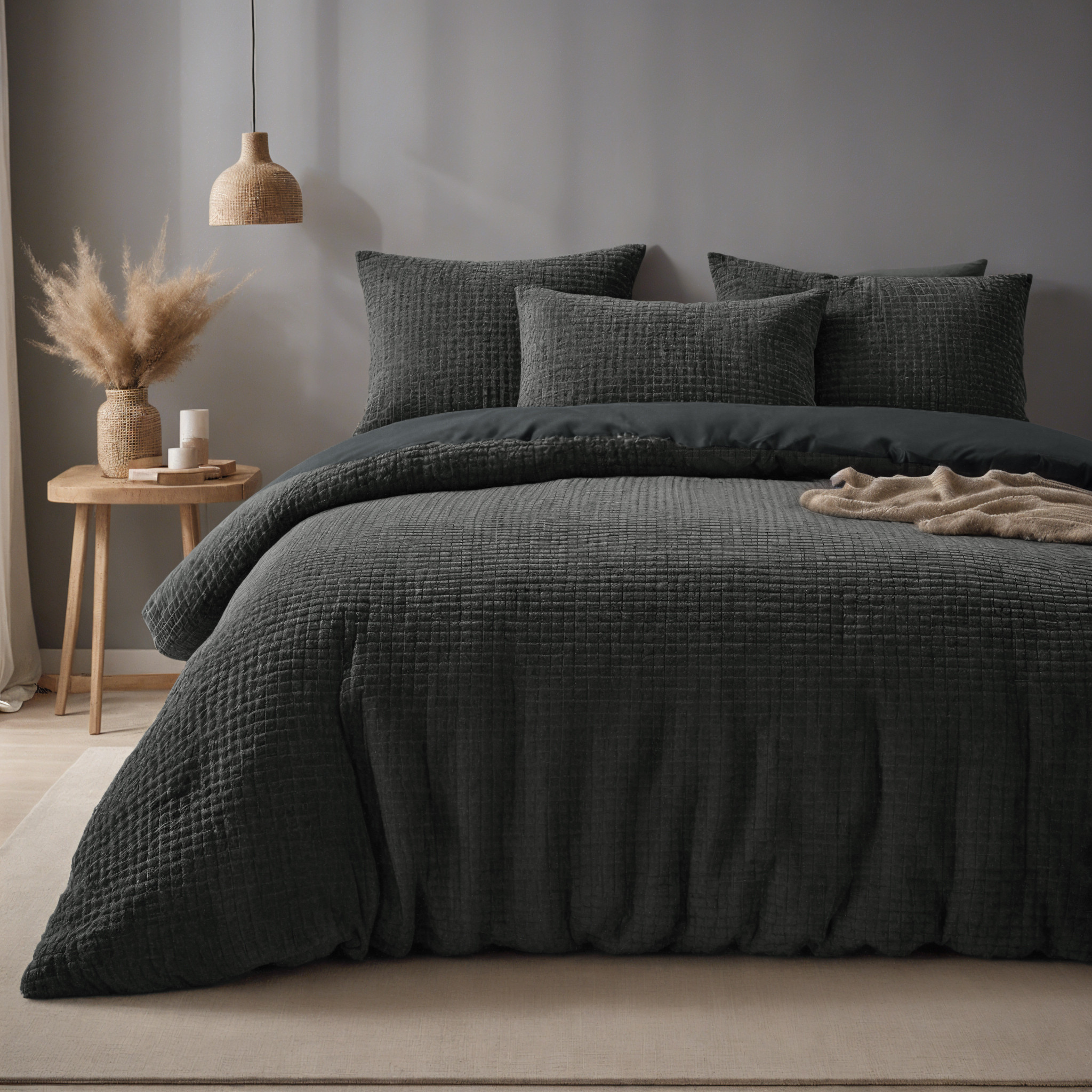 Check Teddy Antraciet 200 x 200/220 Sleeptime