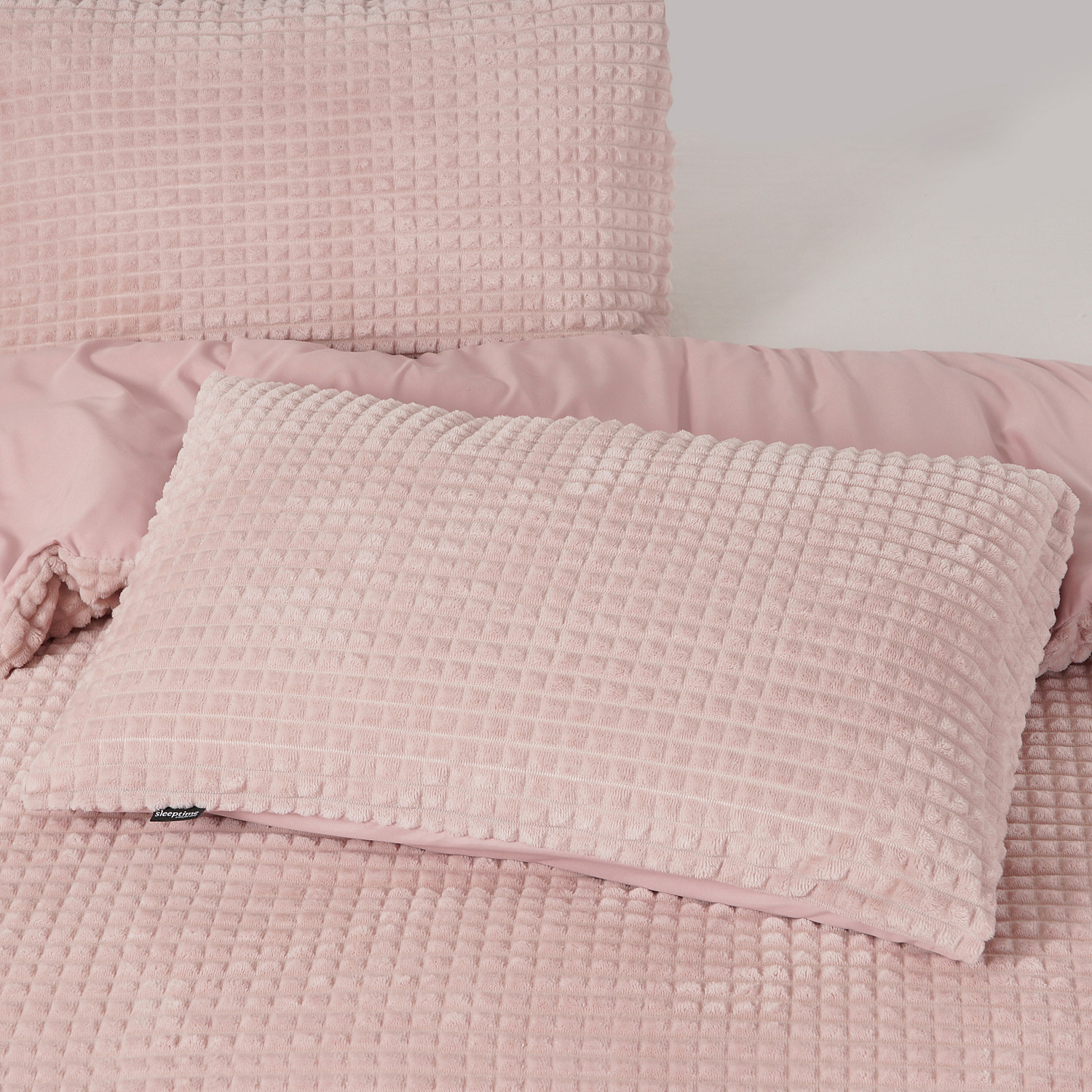Sleeptime Check Teddy Roze 140 x 200/220 cm
