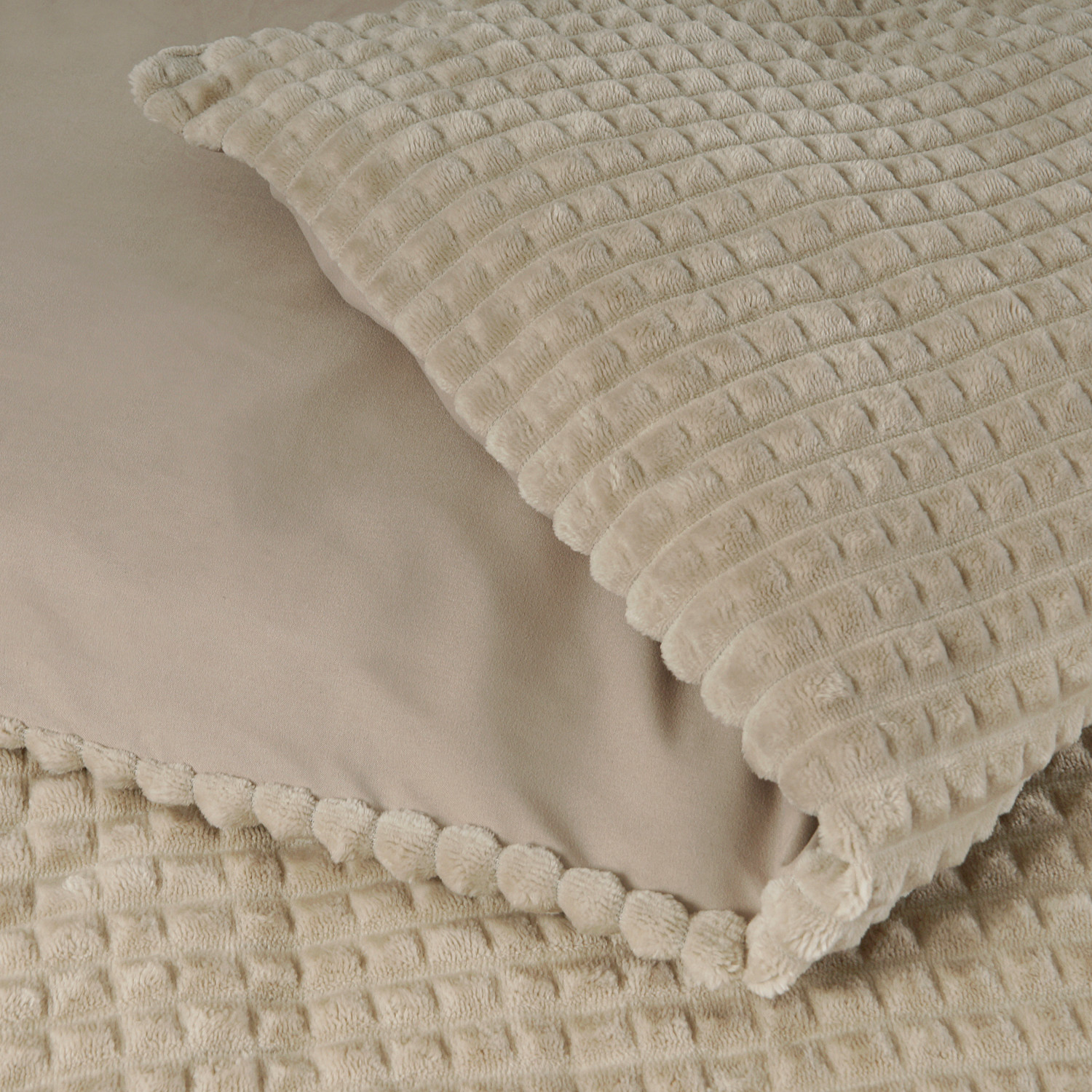 Sleeptime Check Teddy Taupe 200 x 220