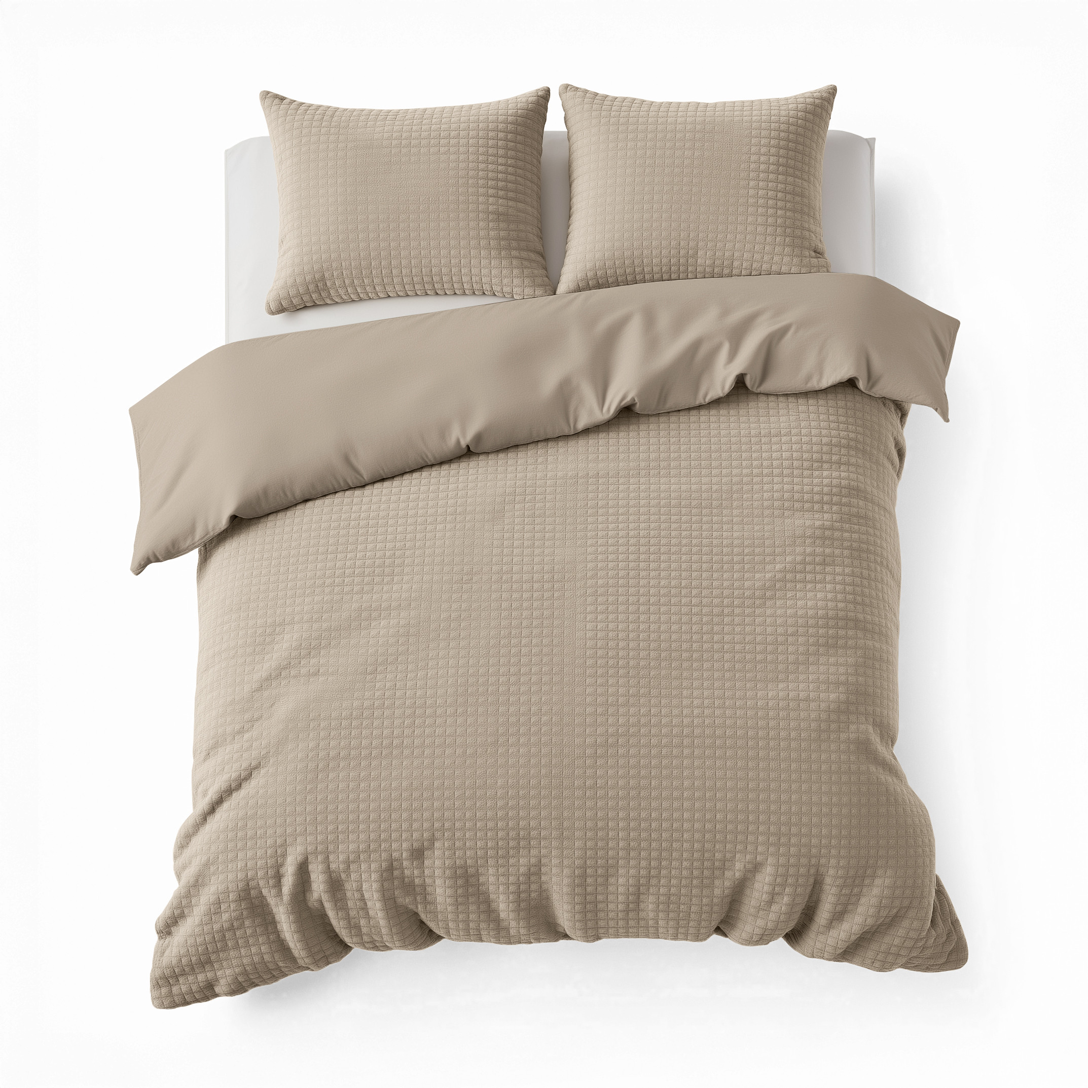 Sleeptime Check Teddy Taupe 200 x 200/220