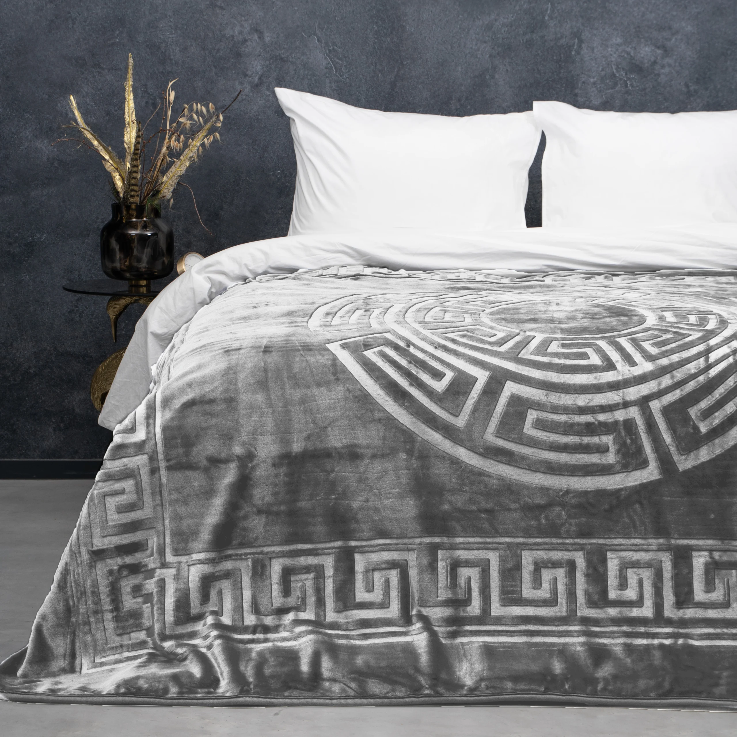 Grijs 200 x 240 cm plaid van Sleeptime