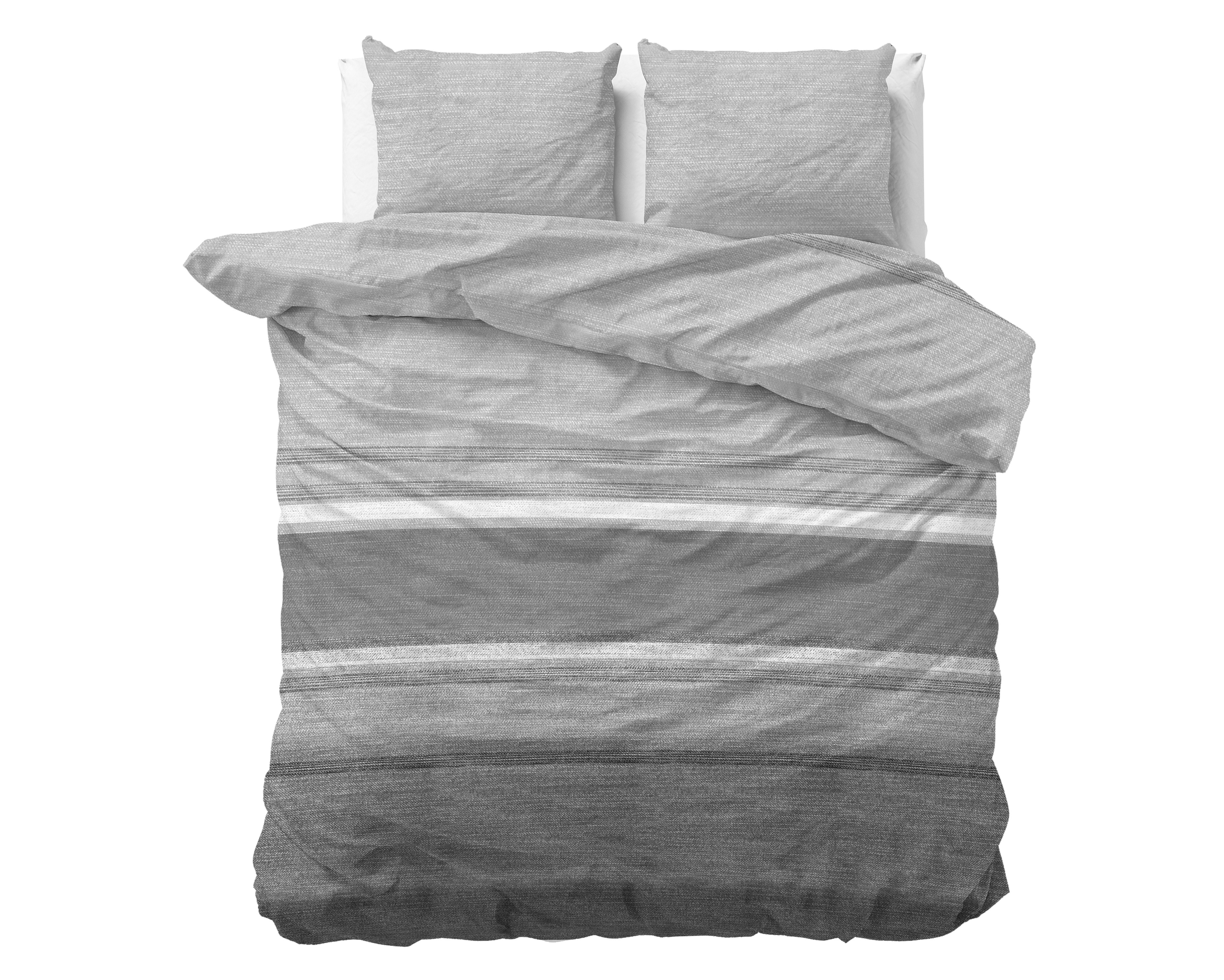 Sleeptime Flanel Stone Stripe Grijs 200 x 200/220