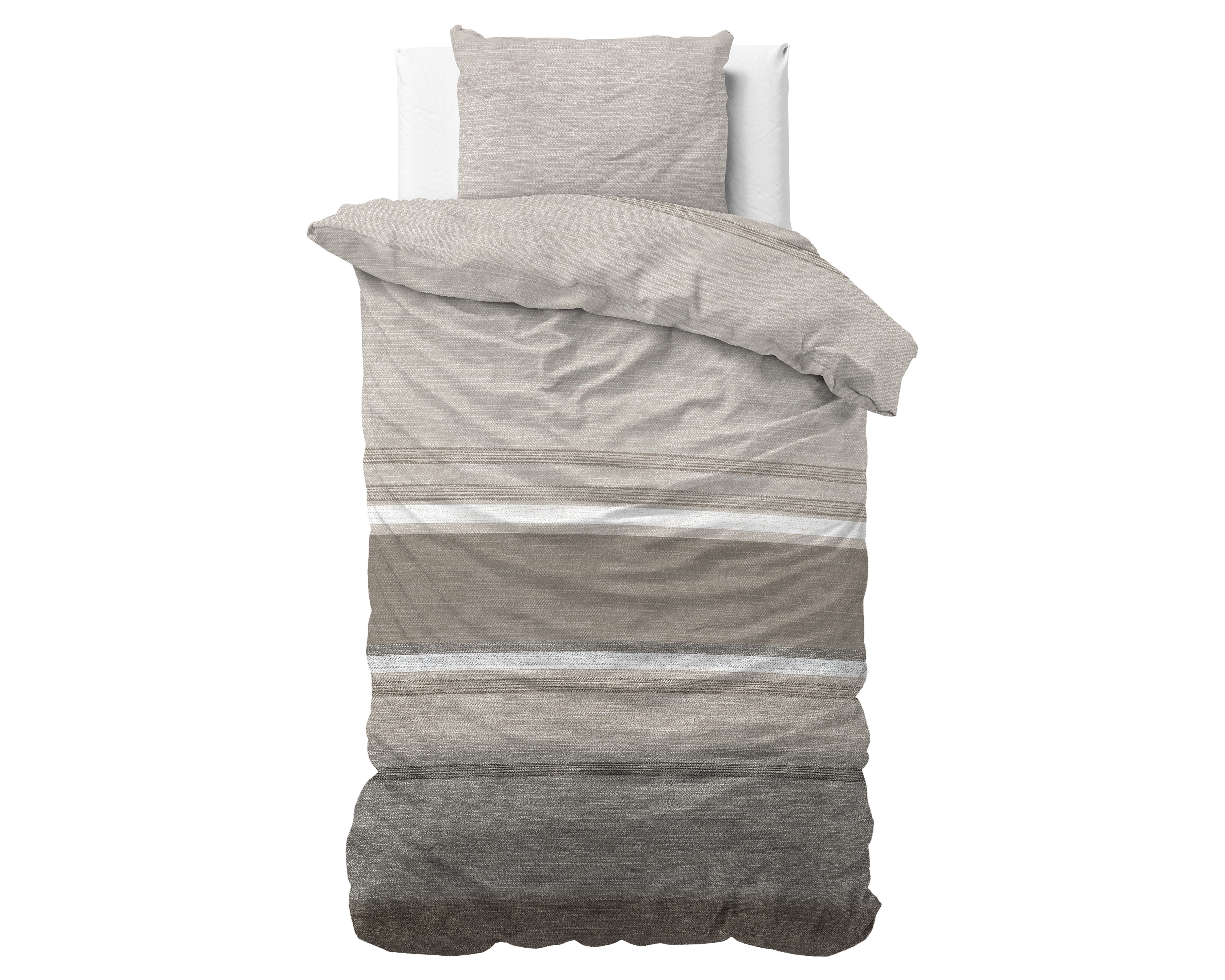 Sleeptime Flanel Stone Stripe Taupe 140 x 200/220