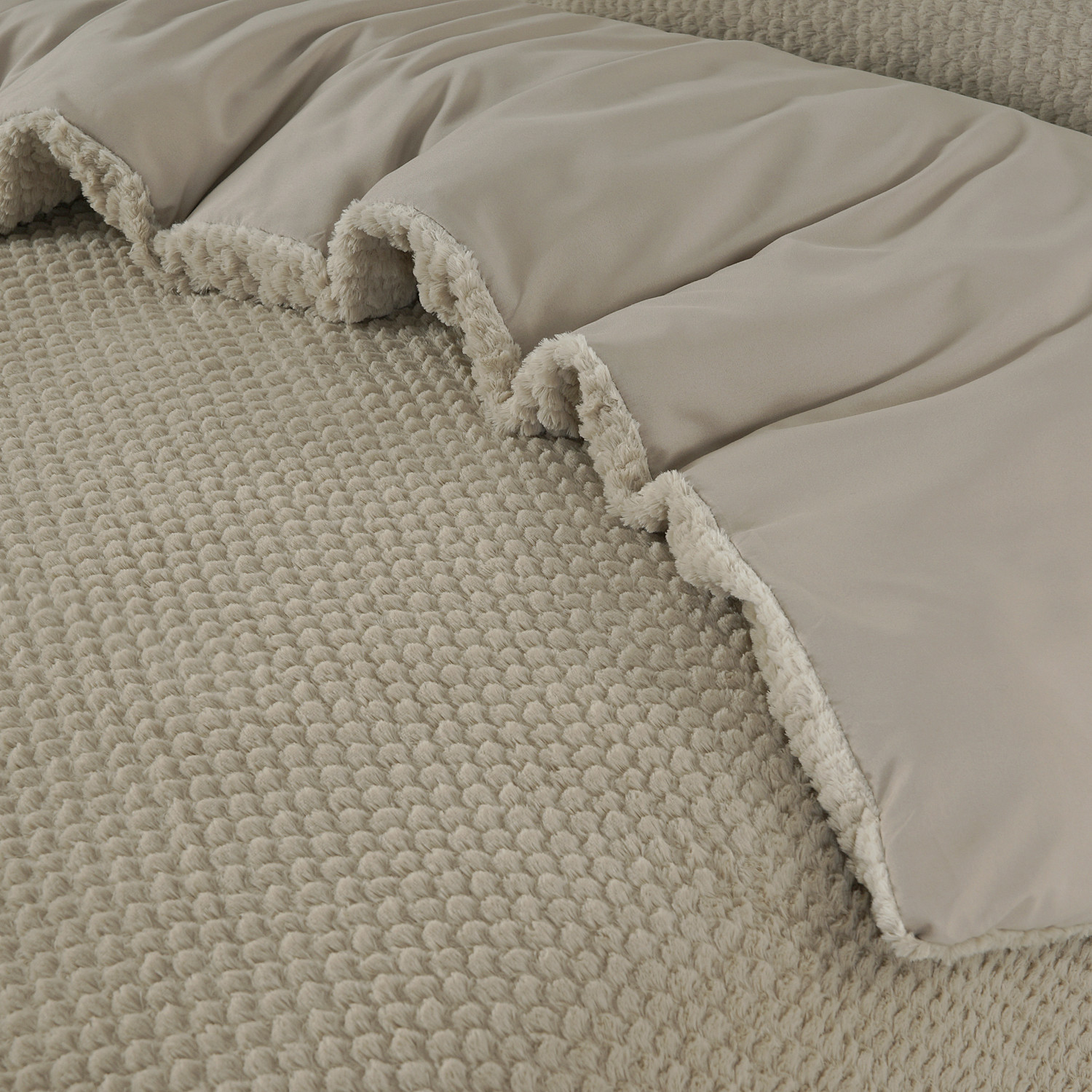 Sleeptime Fur Teddy Taupe 200 x 220