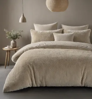Sleeptime Fur Teddy Taupe 200 x 200/220