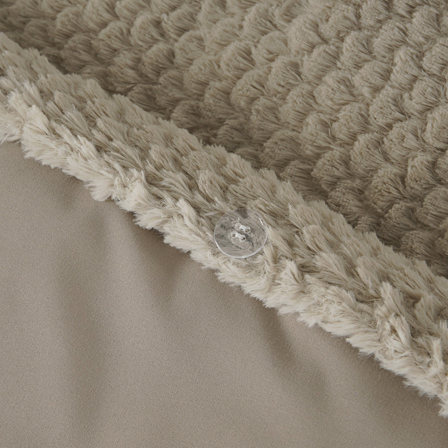 Fur Teddy Taupe - Sleeptime bed 200 x 220 cm van Polyester