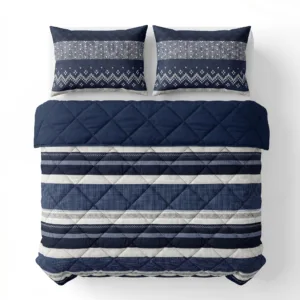 Sleeptime dekbed Elisabeth Navy 240 x 200 Met Kussens - Navy - 240 x 200 cm - 100% Microvezel