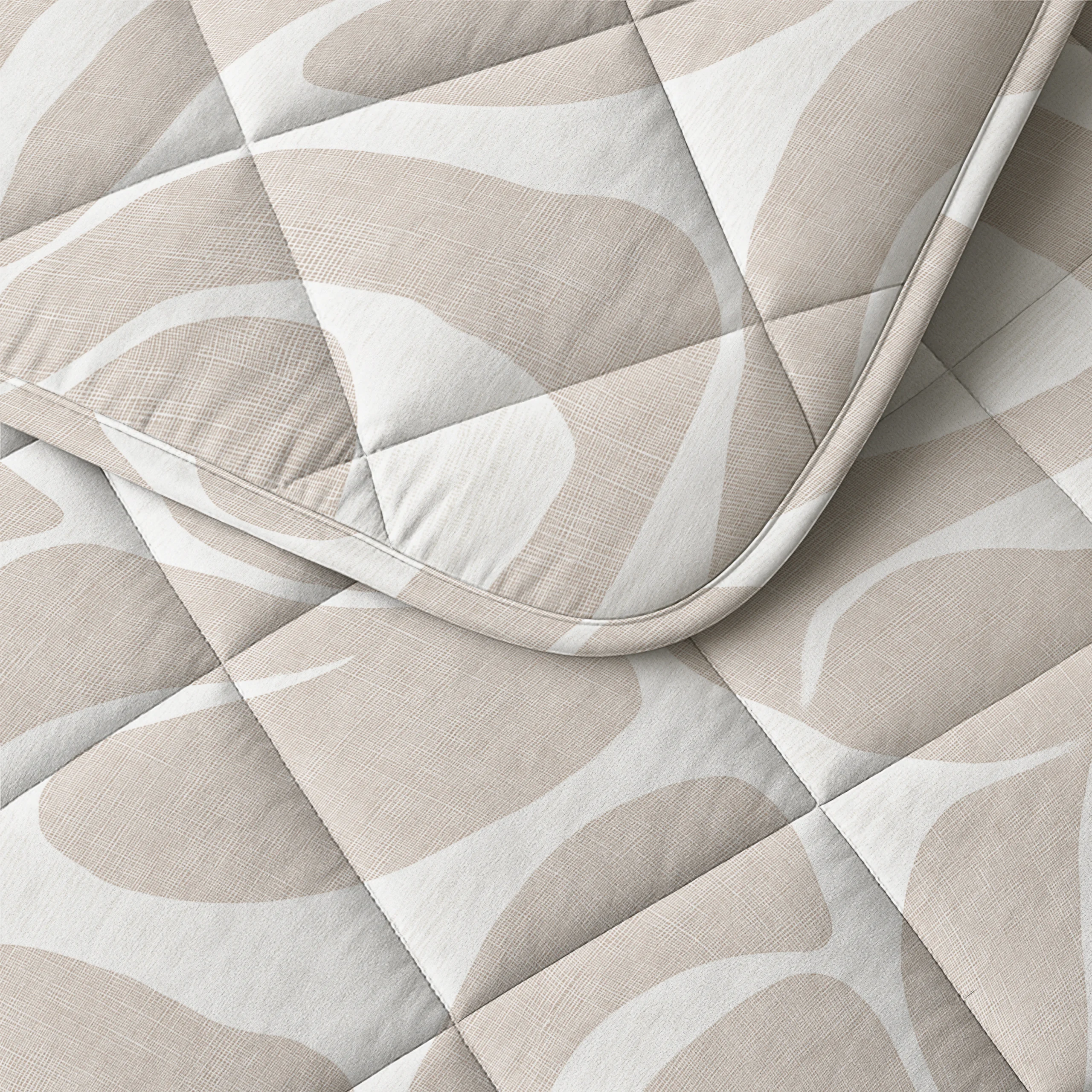 Dekbed Kello Taupe/Zand 240 x 200 Met Kusse 240 x 200 cm van Sleeptime, Taupe/Zand