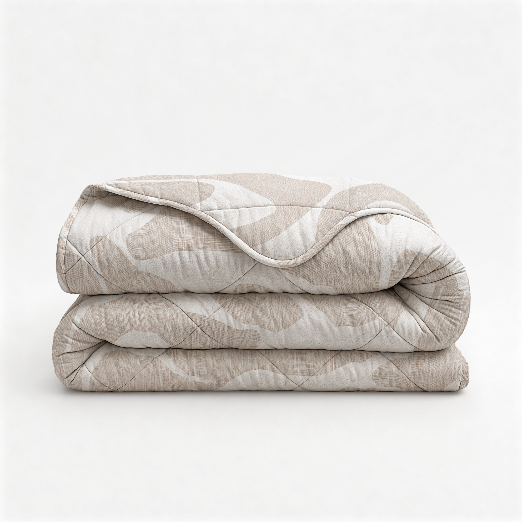 Sleeptime dekbed 240 x 200 cm van 100% Polyester Microvezel, Kello Taupe/Zand 240 x 200 Met Kusse