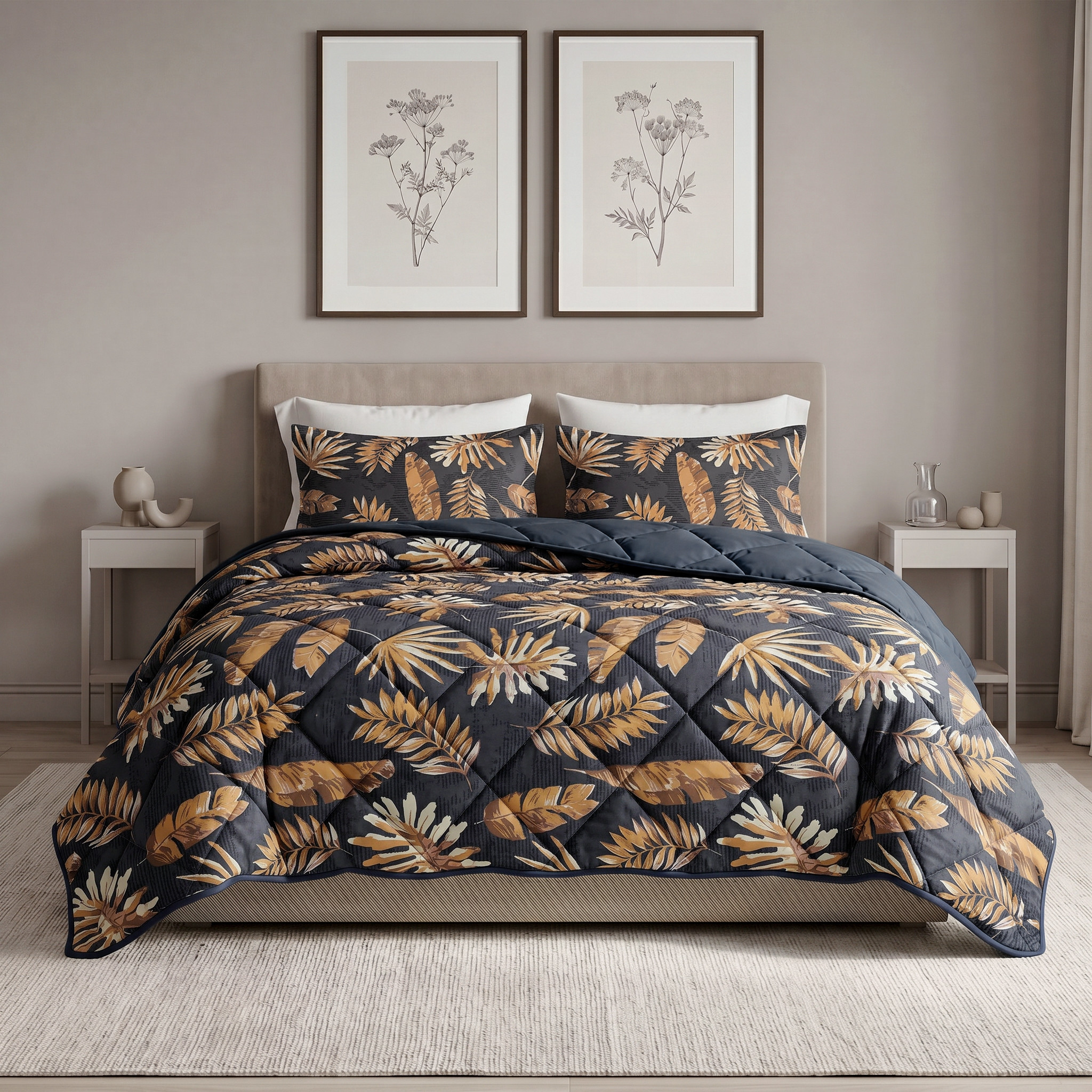 Luisa Zwart 200 x 200 Met Kussenslop dekbed van Sleeptime, 200 x 200 cm