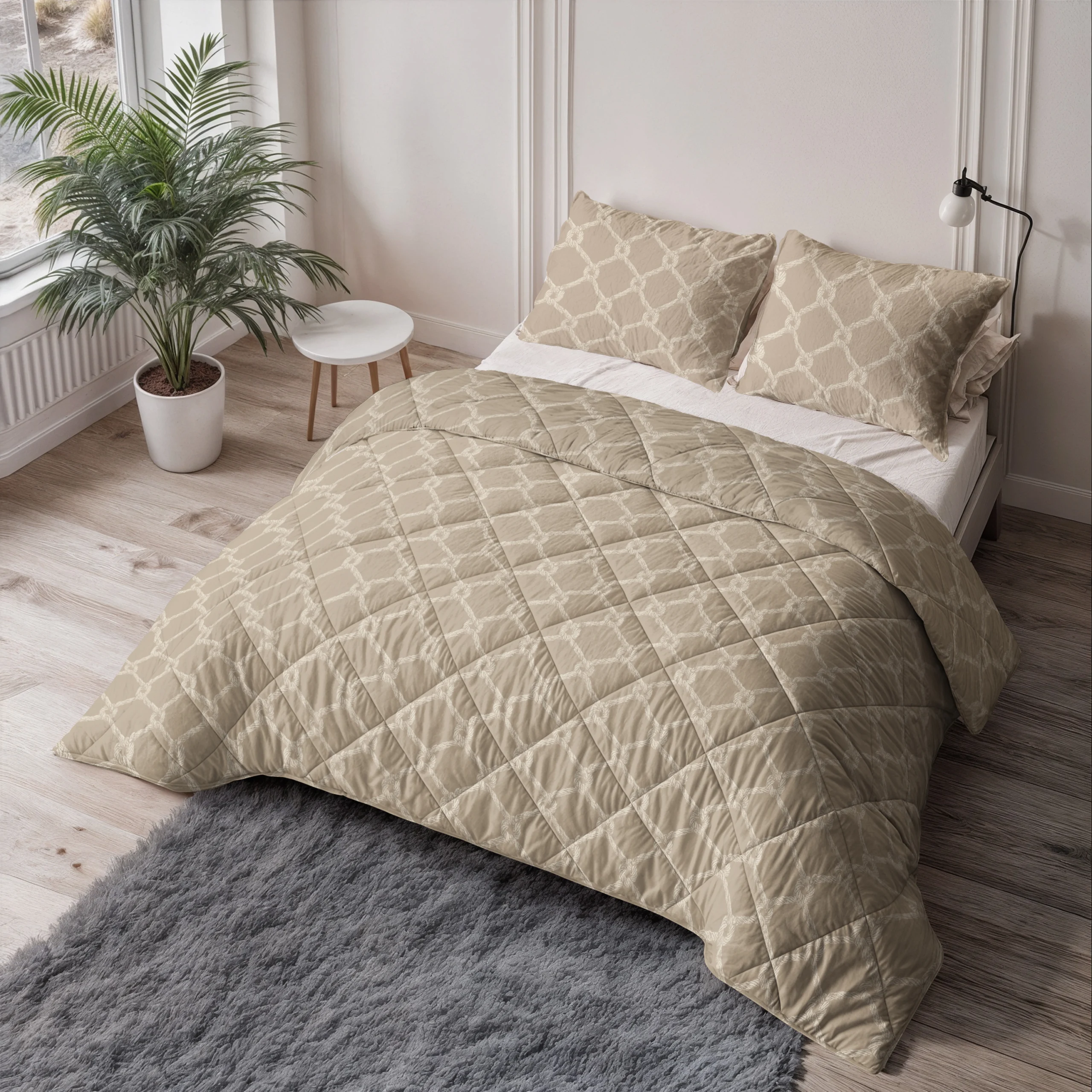 Venzo Zand 240 x 200 Met Kussenslope dekbed van Sleeptime, 240 x 200 cm, kussensloop 60 x 70 cm
