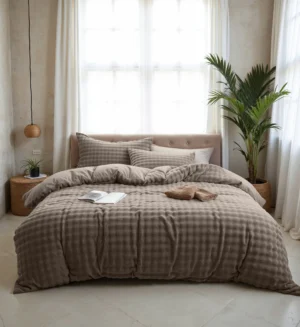 Sleeptime Pompom Taupe 140 x 220