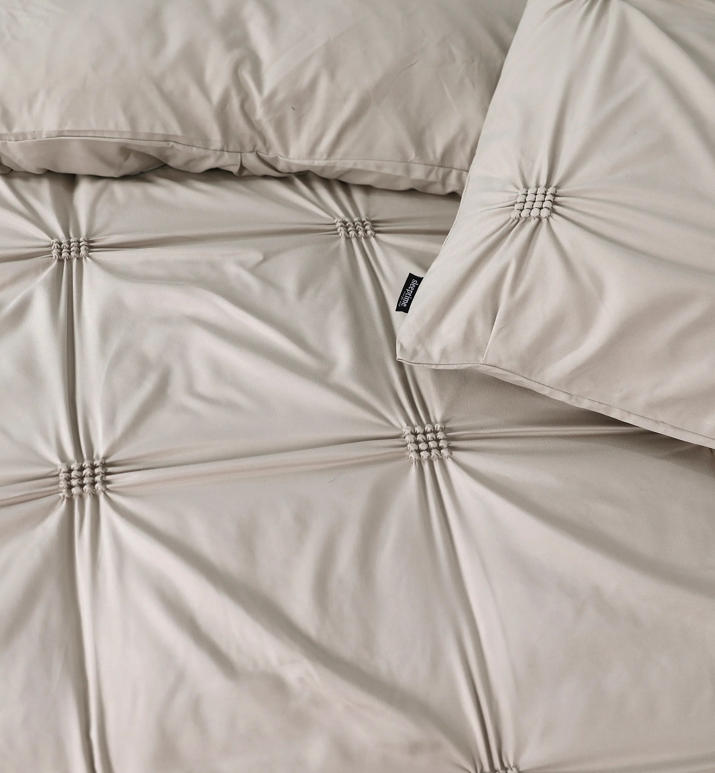 Sleeptime Punch pintuck Taupe 140 x 220