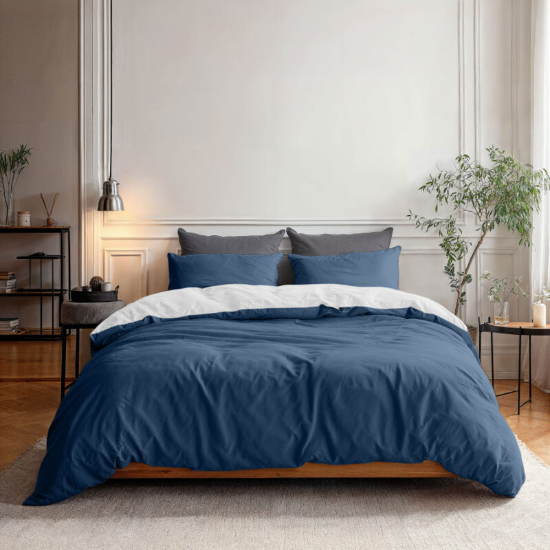 Sleeptime Twin Face Navy/Wit 140 x 220