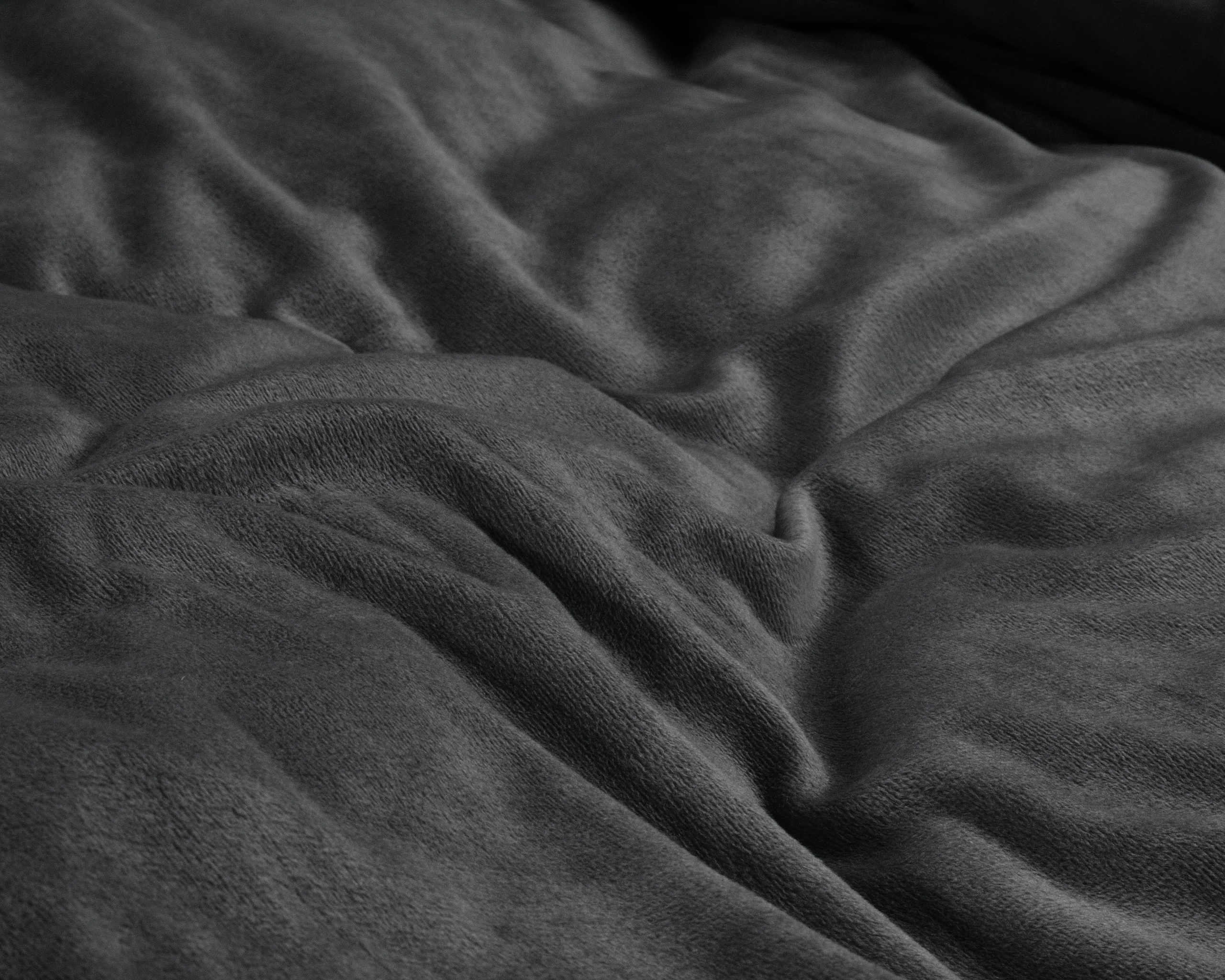 Sleeptime Velvet Uni Dekbedovertrek Antraciet 200 x 220