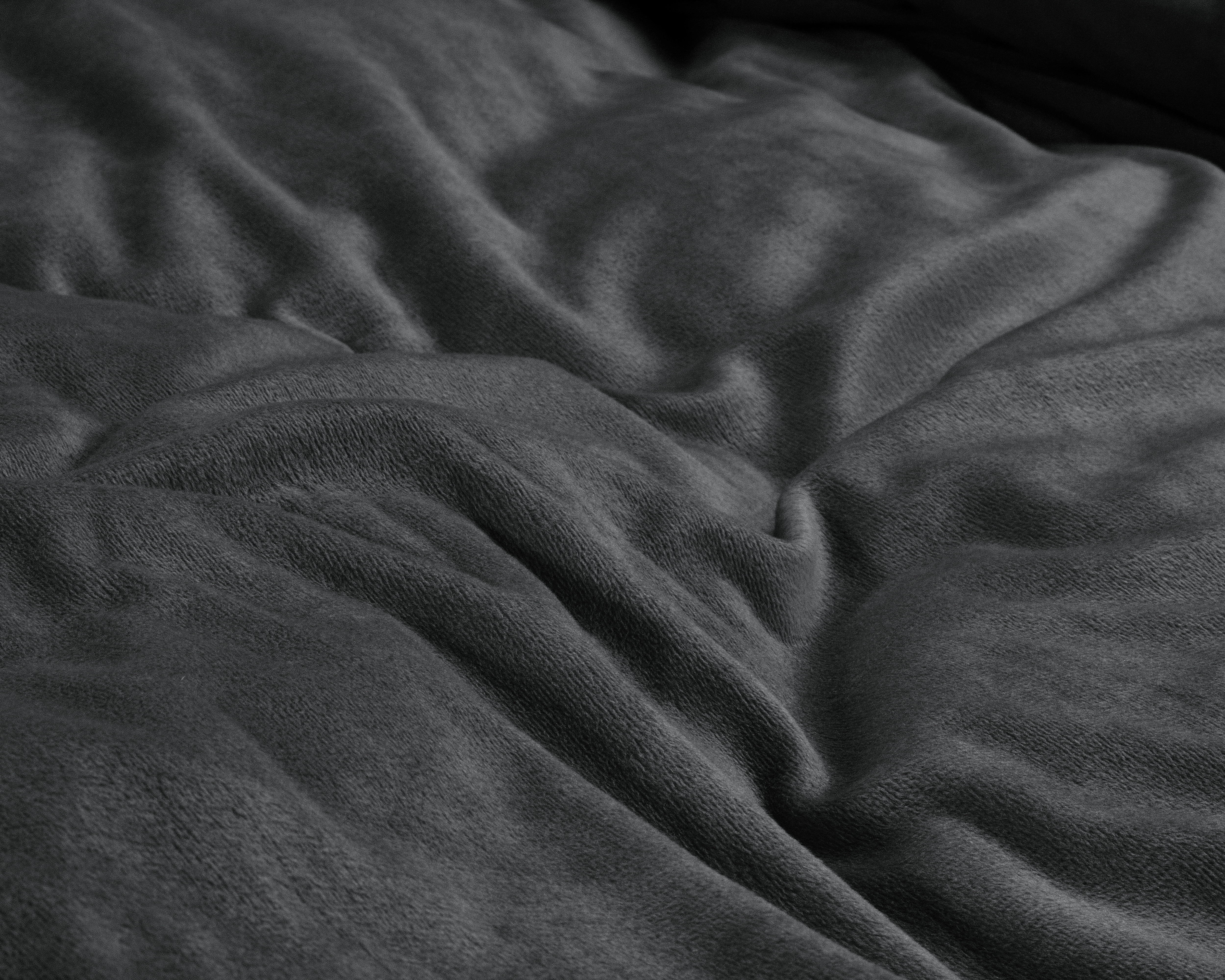 Sleeptime Velvet Uni Dekbedovertrek Antraciet 200 x 220