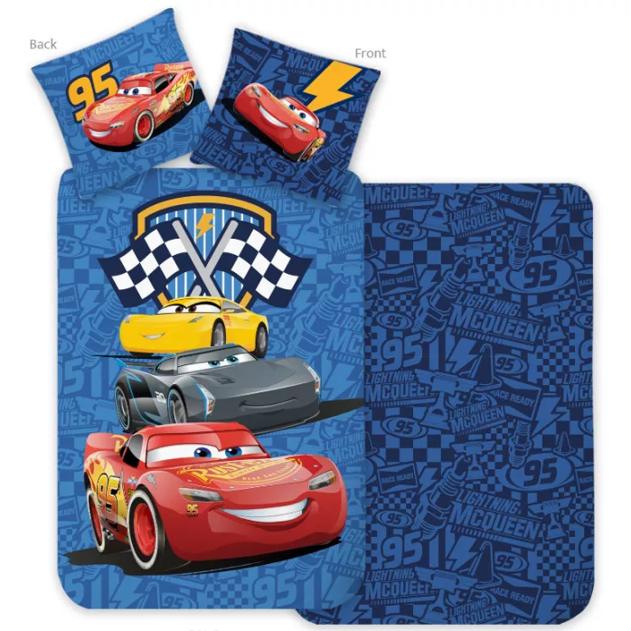 cars dekbedovertrek blauw
