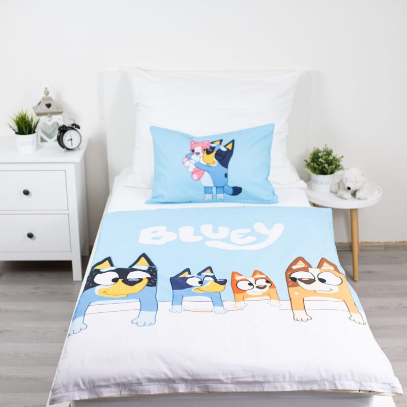 Overtrek van Bluey, 100 x 135 cm, kussensloop 40 x 60 cm
