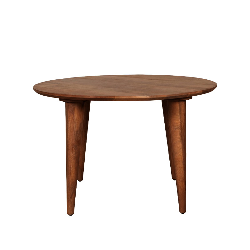 LABEL51 Eetkamertafel Fly - Espresso - Mangohout - 120 cm - Rond