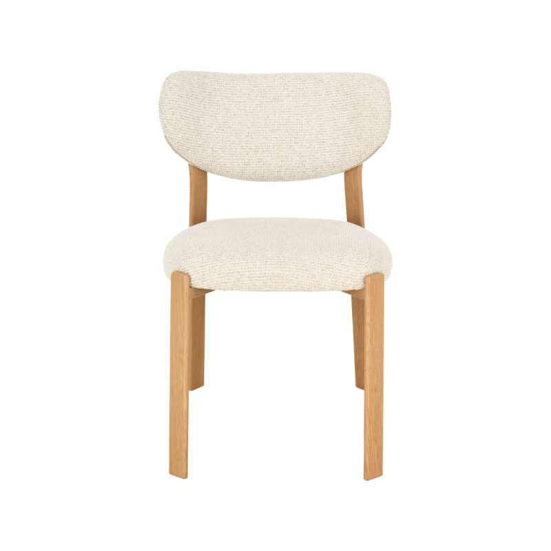 LABEL51 Eetkamerstoel Mika - Naturel - Geweven - Naturel Houtlook Metaal Mika