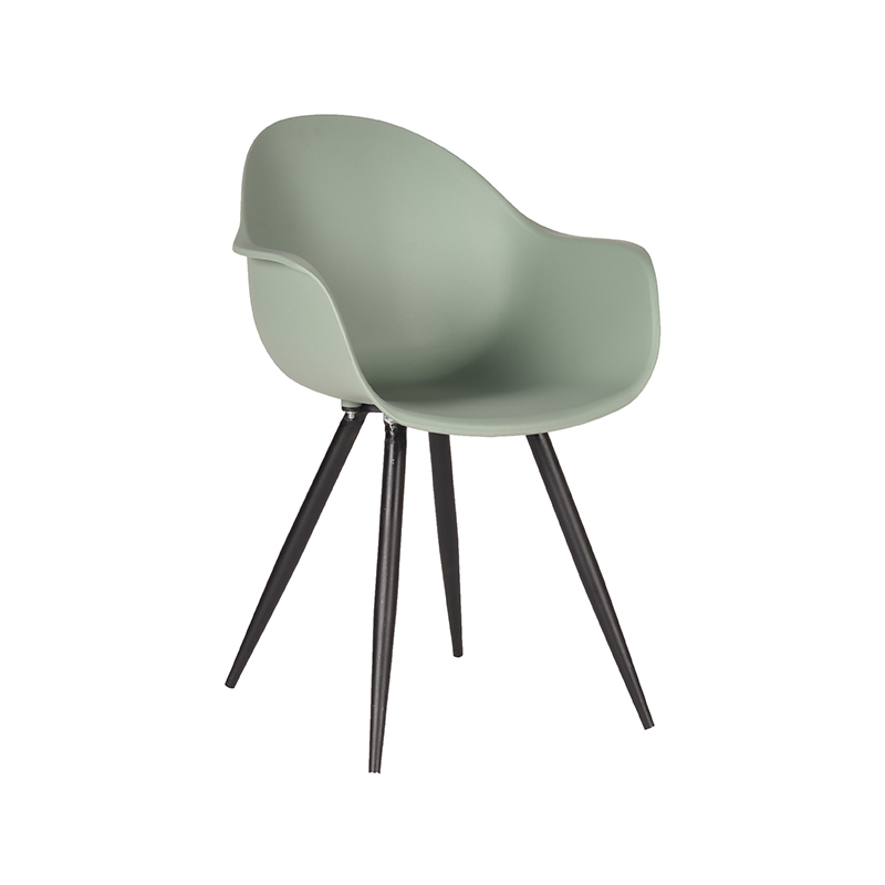 LABEL51 Eetkamerstoel Luca - Forest - PP - Zwart Metalen Frame