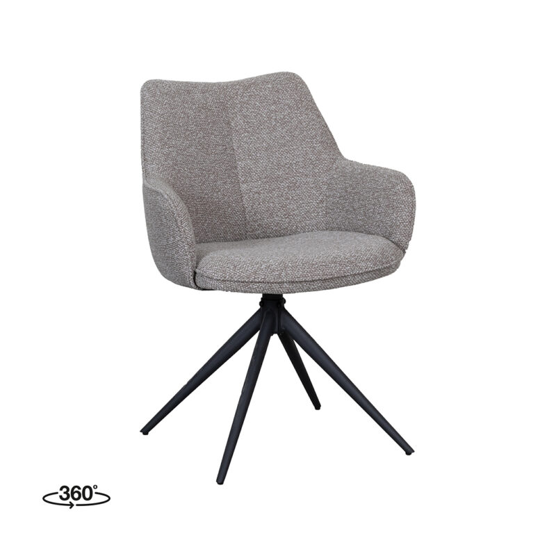 LABEL51 Eetkamerstoel Sawa - Mushroom - Boucle