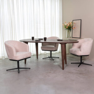 Organisch - Label51 eetkamertafel Fly - Espresso - Mangohout (2)