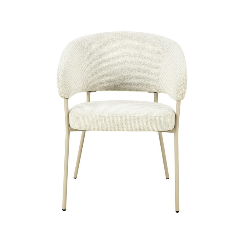 LABEL51 Eetkamerstoel Takumi - Naturel - Geweven - Beige Metale Frame Takumi