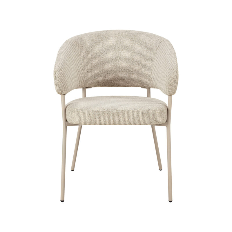 LABEL51 Eetkamerstoel Takumi - Beige - Geweven - Beige Metale Frame Takumi