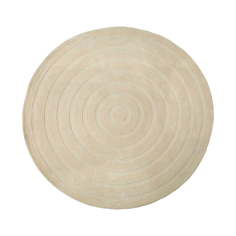 LABEL51 Vloerkleden Agra - Zand - Polyester - 150x150 cm - Rond