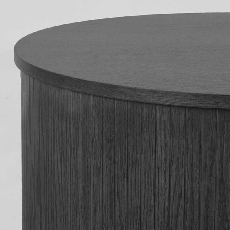 Eiken bijzettafel Oliva van Label51 - Zwart