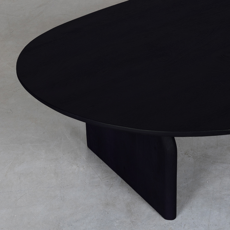 LABEL51 Salontafel Cooper - Zwart - Mangohout - 135 cm Mangohout