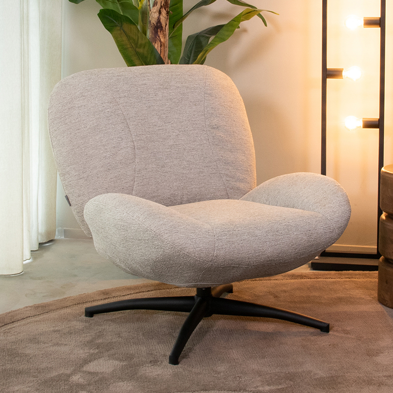 LABEL51 Fauteuil Clayton - Khaki - Geweven - One Size
