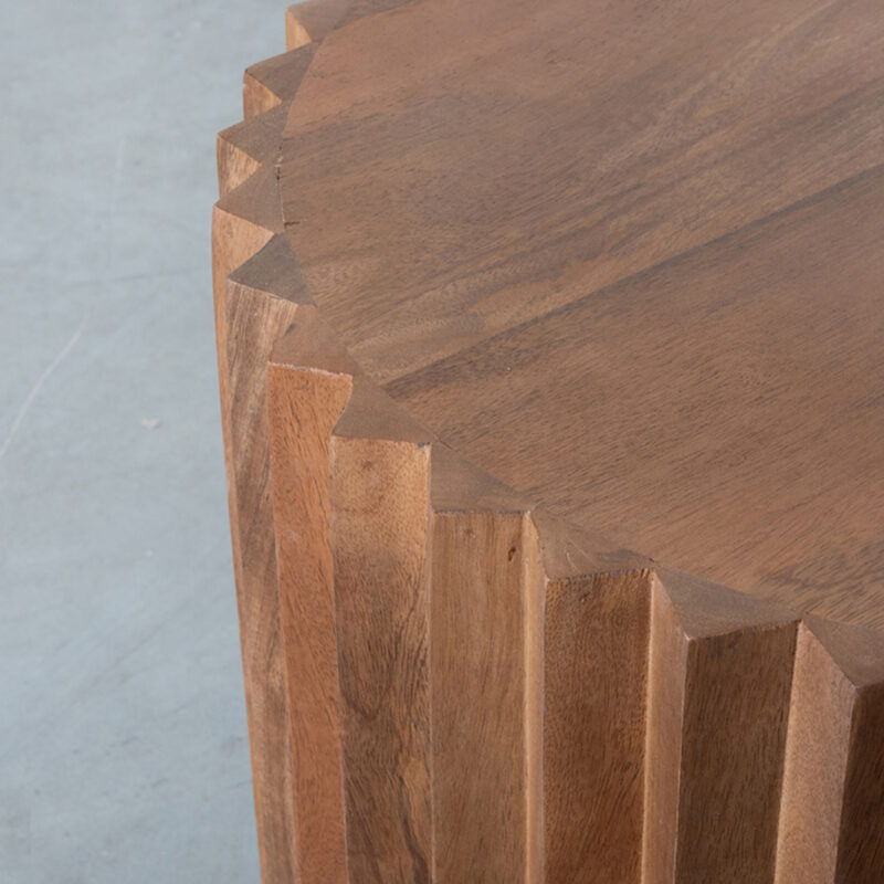 Mangohout bijzettafel Novan van Label51 - Nature Smooth