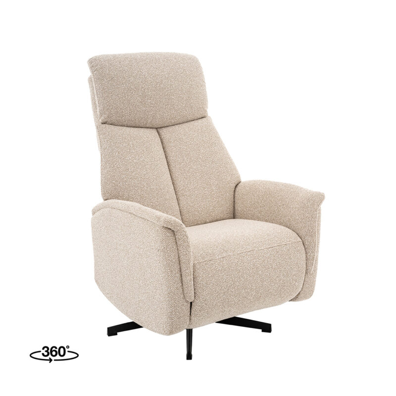 LABEL51 Fauteuil Aarhus - Naturel - Boucle - 2-Motorig