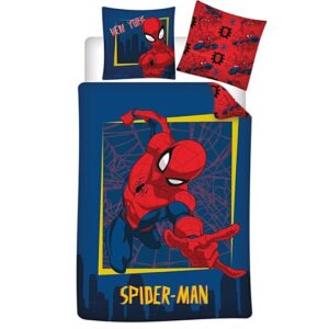 Spiderman dekbedovertrek blauw 140 x 200 cm - Blauw - 140 x 200 cm - Flanel