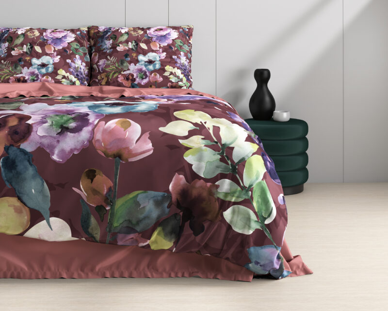 Dreamhouse bed 200 x 220 cm van Katoen satijn - Paars