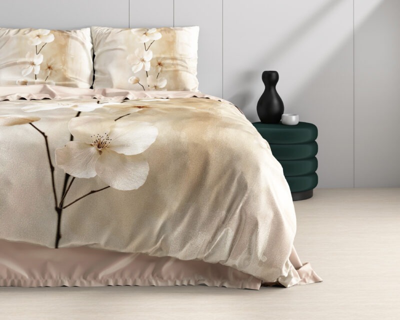 Blossa Zand - Dreamhouse bed 240 x 220 cm van Katoen satijn