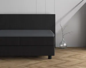 Dreamhouse hoeslaken Antraciet 140 x 200/220 cm - Antraciet - 140 x 200 cm - 100% Katoen gebreid
