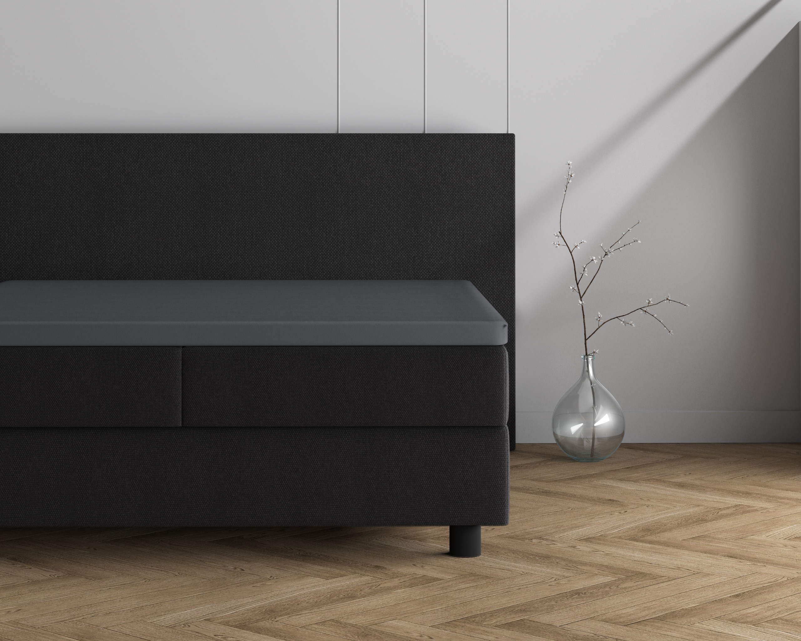Dreamhouse Dubbel Jersey 220 gr. Topper Hoeslaken Antraciet 140 x 200/220 cm