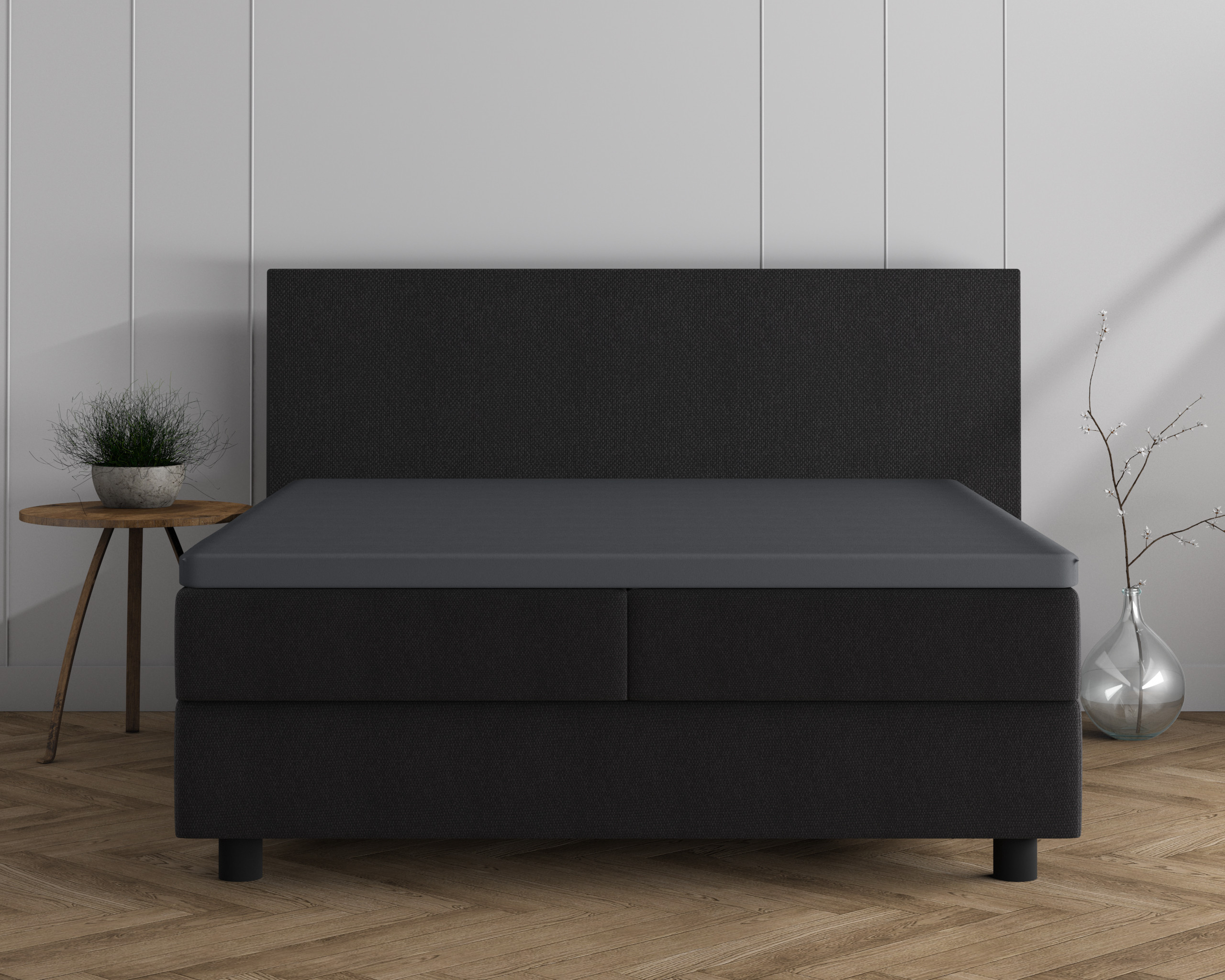 100% Katoen gebreid hoeslaken Antraciet 140 x 200/220 cm van Dreamhouse in 140 x 200 cm