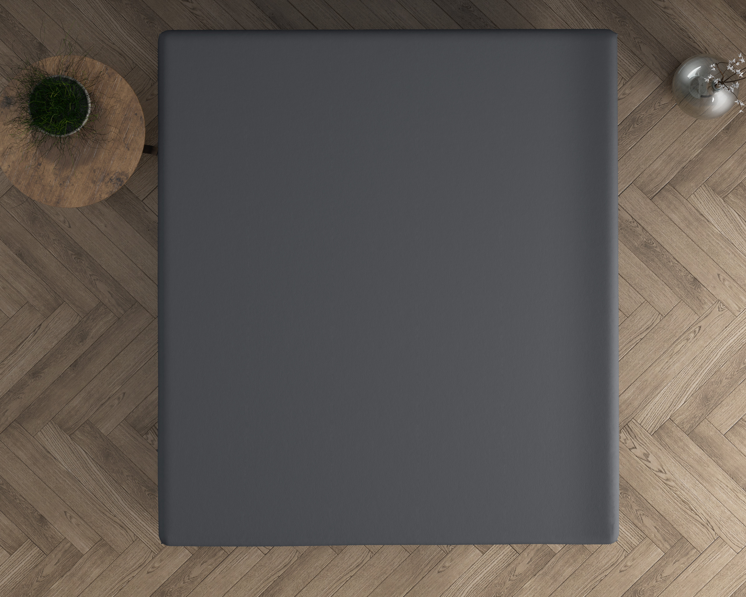 Hoeslaken Antraciet 140 x 200/220 cm 140 x 200 cm van Dreamhouse, Antraciet