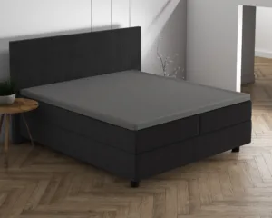 Dreamhouse hoeslaken Grijs 140 x 200/220 cm - Zwart - 140 x 200 cm - 100% Katoen gebreid
