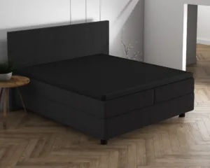 Dreamhouse hoeslaken Zwart 140 x 200/220 cm - Zwart - 140 x 200 cm - 100% Katoen gebreid